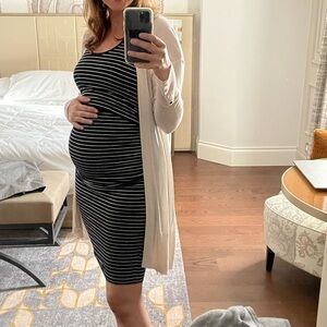 Ripe layered knit maternity and nursing dress, size small